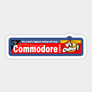 Commodore Format Retro Computer Gaming Sticker